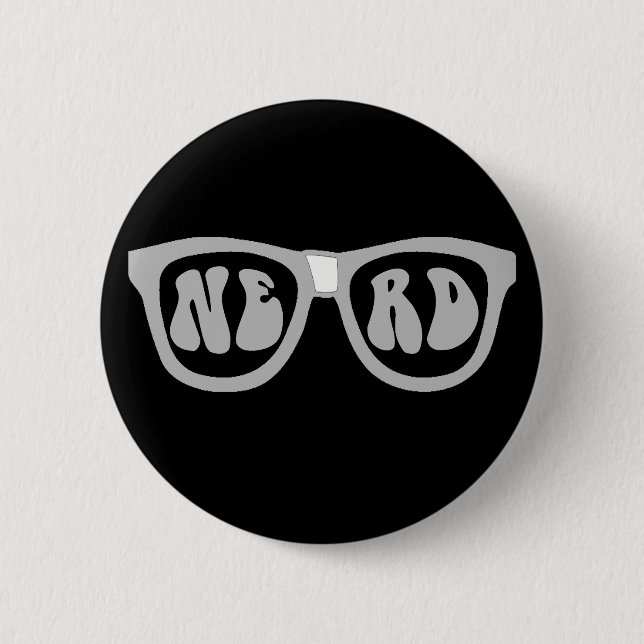 Nerd-Gläser Button (Vorderseite)