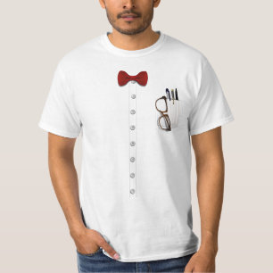 Nerd Glasses Bow Krawatte Kostüm T-Shirt