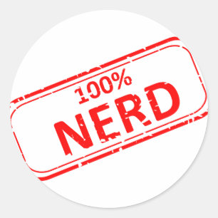 Nerd Gummi-Briefmarke 100% Runder Aufkleber