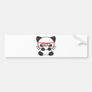 Nerd-Katze Autoaufkleber