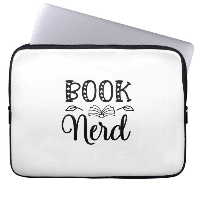 Nerd lesen laptopschutzhülle (Vorderseite)