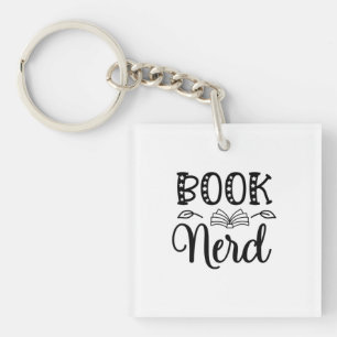 Nerd lesen schlüsselanhänger