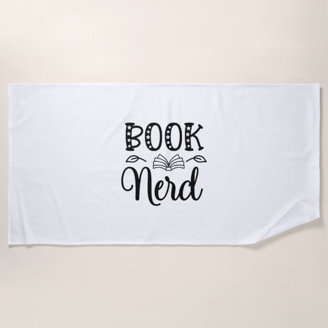 Nerd lesen strandtuch (Vorderseite)