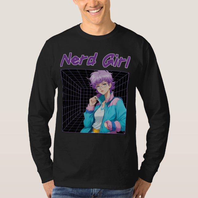 Nerd Mädchen  T-Shirt (Vorderseite)