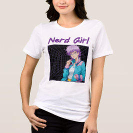 Nerd Mädchen  Tri-Blend Shirt