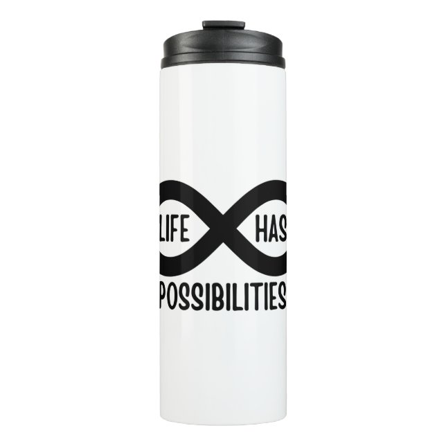 Nerd Mathematik Life hat Möglichkeiten Thermosbecher (Vorderseite)