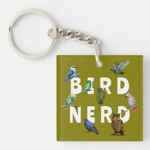 NERD, Papageien, Eule, Tauben, Kookaburra Schlüsselanhänger