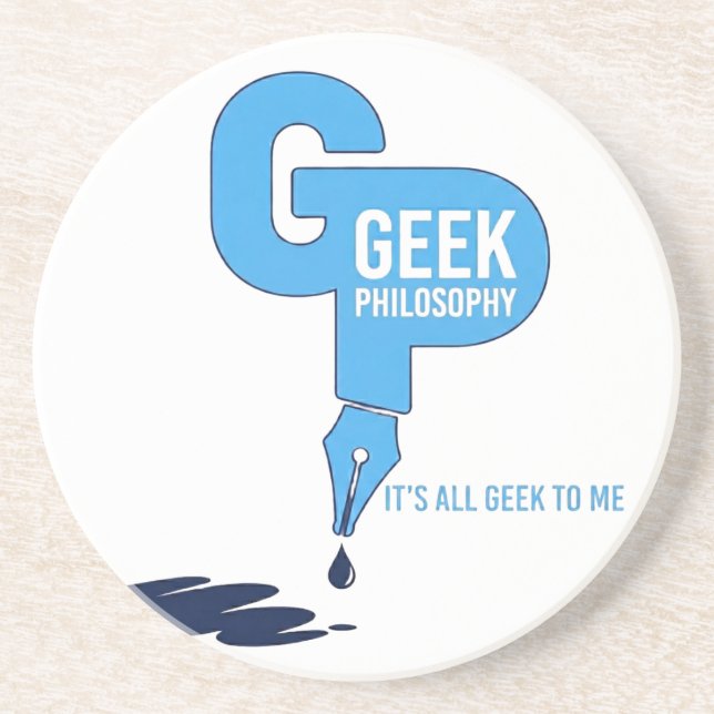 Nerd-Philosophie-Schnapsglas Getränkeuntersetzer (Vorne)