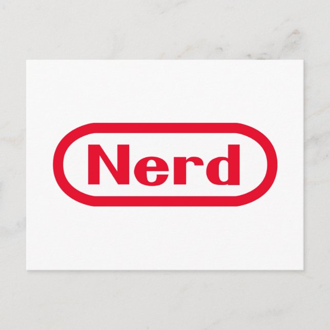 Nerd Postkarte (Vorderseite)