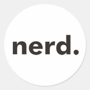 Nerd Produkte & Designs! Runder Aufkleber