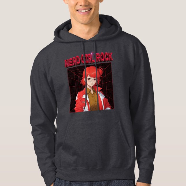 Nerd Rock Mädchen Hoodie (Vorderseite)