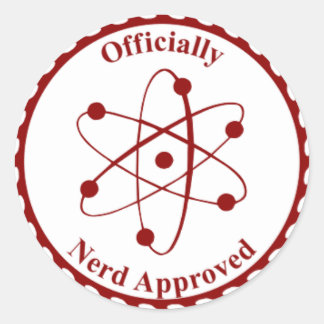 Nerd Siegel des Genehmigungsaufklebers Runder Aufkleber