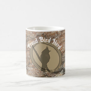 Nerd-Silhouette für Straußenvögel Rustikaler Vogel Kaffeetasse