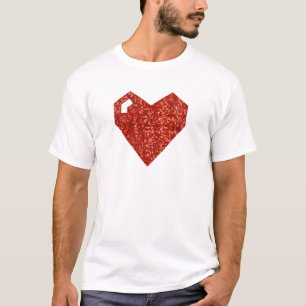 Nerd Valentinstag Herz T-Shirt