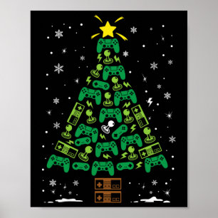 Nerd Video Game Lover Familie passt Weihnachten Poster