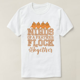 Nerd-Vogel Lustige Nirds mit gleichen Federn flieg T-Shirt