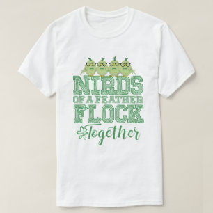 Nerd-Vogel Lustige Nirds mit gleichen Federn flieg T-Shirt