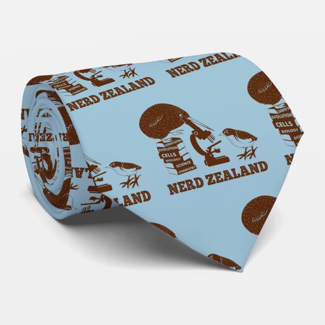 Nerd Zealand lustiges Kiwi Krawatte (Gerollt)