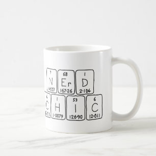 NerdChic, phrase de tableau périodique, mug