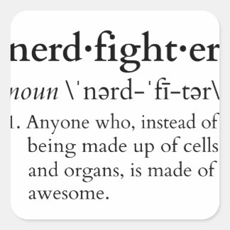 Nerdfighter? Quadratischer Aufkleber
