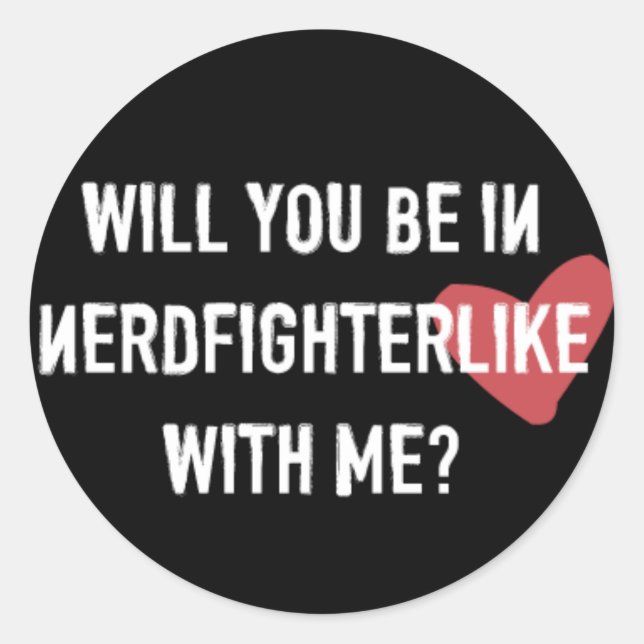 Nerdfighter wie: Schwarz Runder Aufkleber (Vorderseite)