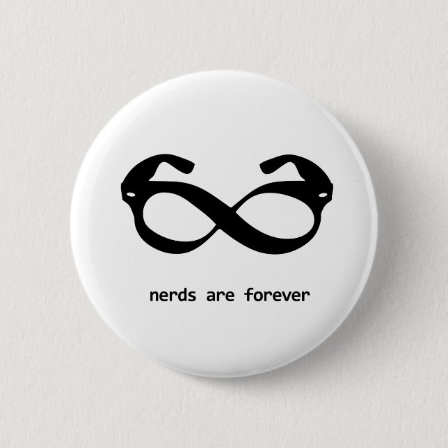 Nerdglasknopf Button (Vorderseite)