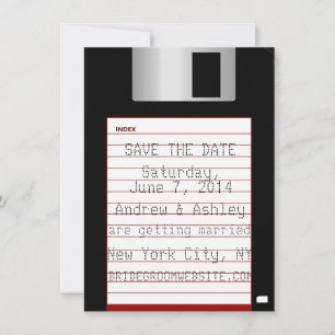 Nerdige Hochzeit - Speichere das Datum - Diskette Save The Date