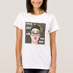 Nerdige Mädchen regieren die Welt T-Shirt
