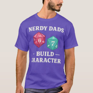 Nerdige Väter bauen Charakter-RPG-Gaming-D20-Tisch T-Shirt