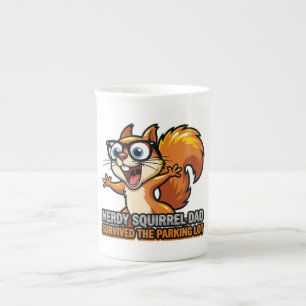 Nerdiger Eichhörnchen-Vater-Parkplatz-Shirt Prozellantasse