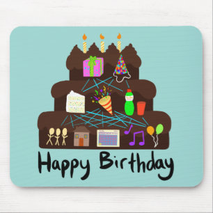 Nerdiger Geburtstags-Neuronaler Netzwerk Mousepad