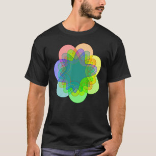 Nerdiges 7-Wege-Venn-Diagramm-Farbwahrscheinlichke T-Shirt