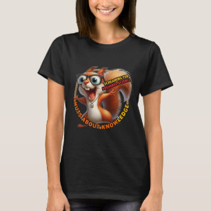 Nerdiges Eichhörnchen-Kreis-Emblem-Shirt T-Shirt
