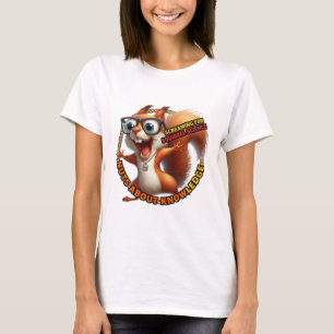 Nerdiges Eichhörnchen-Kreis-Emblem-Shirt T-Shirt