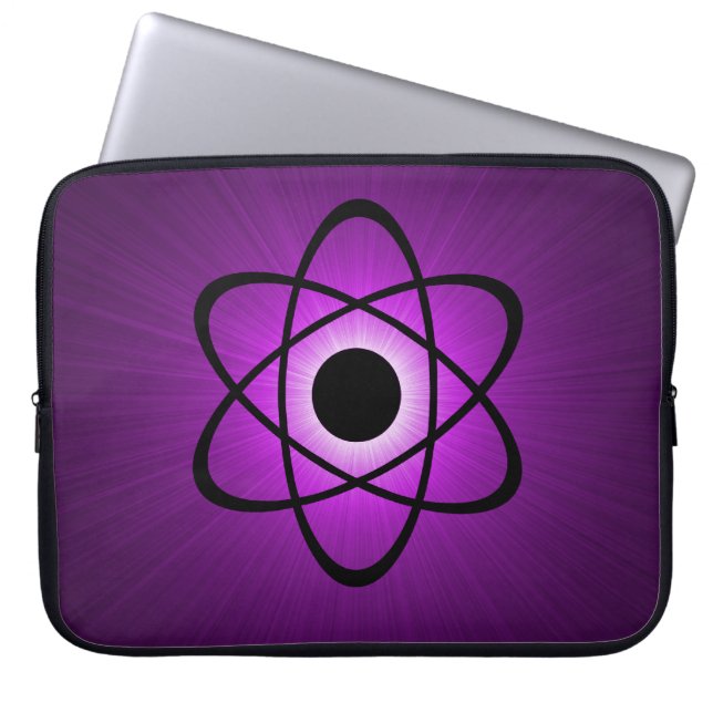 Nerdy Atomic Electronics Sleeve, Purple Laptopschutzhülle (Vorderseite)