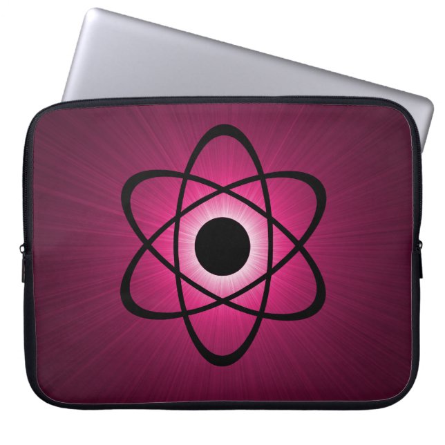 Nerdy Atomic Electronics Sleeve, rosa Laptopschutzhülle (Vorderseite)