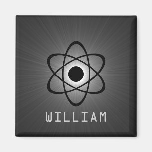 Nerdy Atomic Magnet, grau Magnet