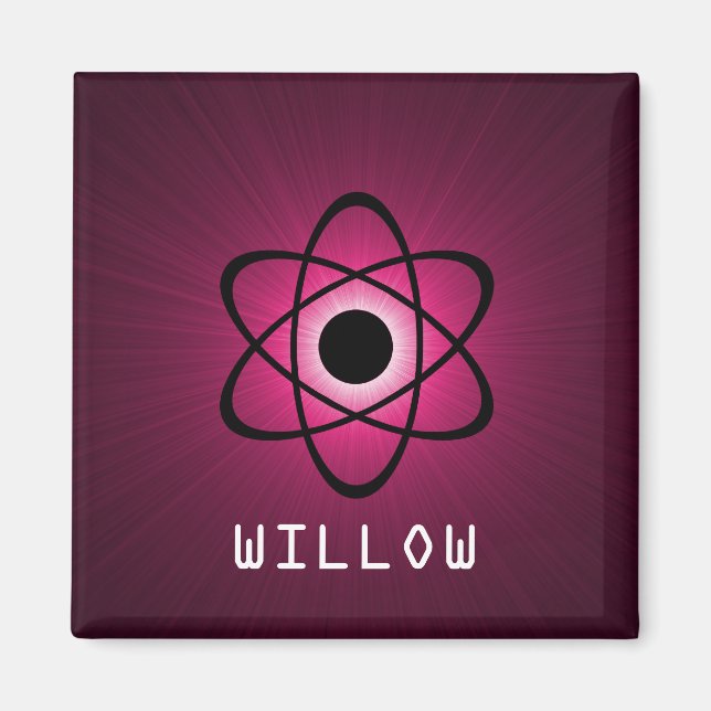 Nerdy Atomic Magnet, rosa Magnet (Vorne)