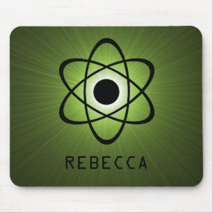 Nerdy Atomic Mousepad, Green Mousepad