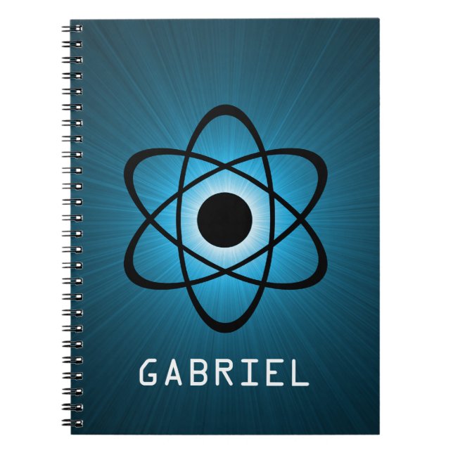 Nerdy Atomic Notebook, blau Notizblock (Vorderseite)
