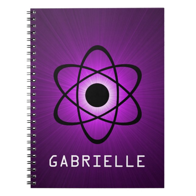 Nerdy Atomic Notebook, Lila Notizblock (Vorderseite)