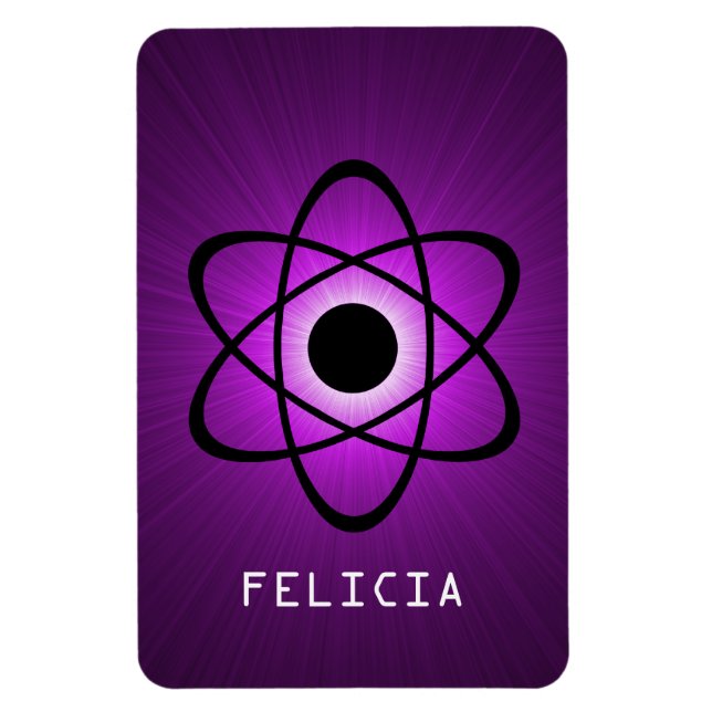 Nerdy Atomic Premium Magnet, Lila Magnet (Vertikal)