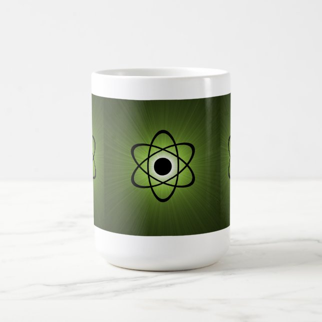 Nerdy Atomic Tasse, grün Kaffeetasse (Mittel)