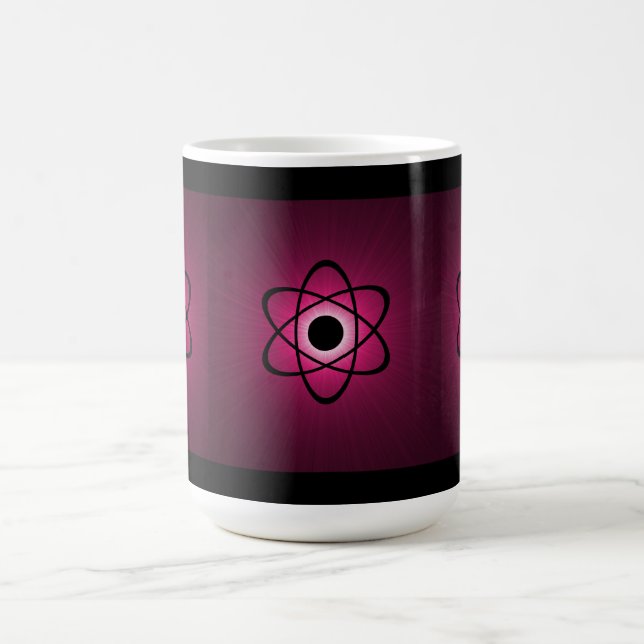 Nerdy Atomic Tasse, rosa Kaffeetasse (Mittel)