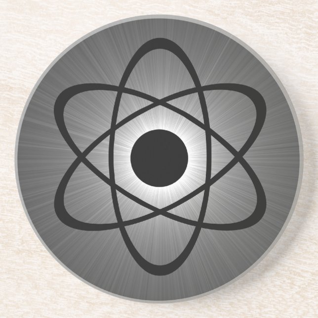 Nerdy Atomic Untersetzer, grau Getränkeuntersetzer (Vorne)