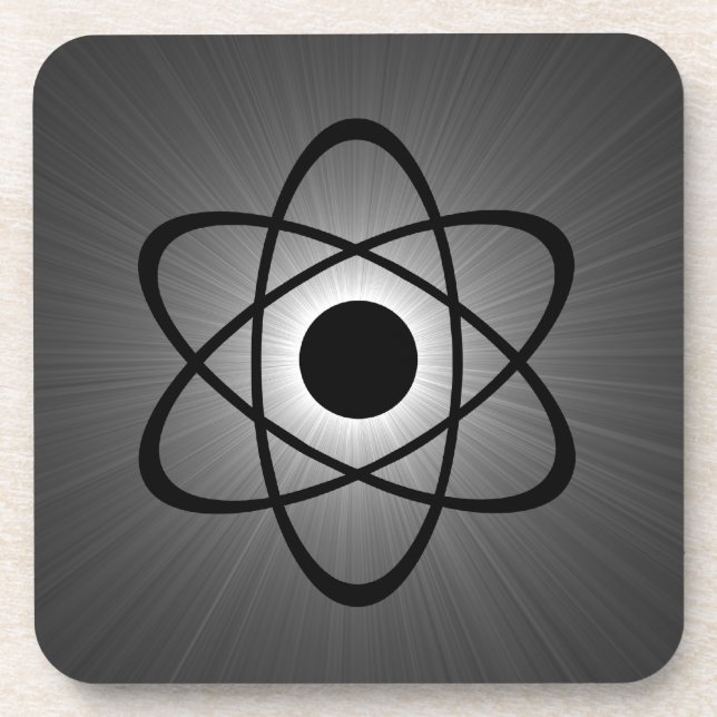 Nerdy Atomic Untersetzer Set, grau (Vorderseite)