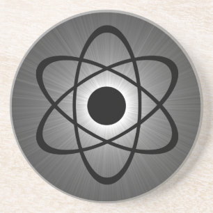Nerdy AtomUntersetzer, grau Getränkeuntersetzer