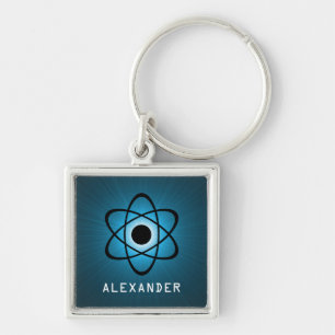 Nerdy Atomy Premium Schlüsselanhänger, blau Schlüsselanhänger