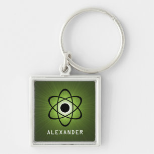 Nerdy Atomy Premium Schlüsselanhänger, grün Schlüsselanhänger