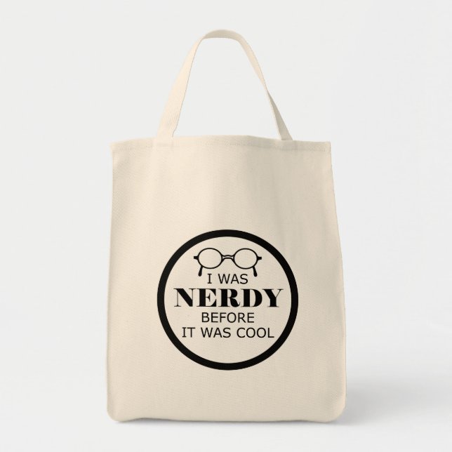 Nerdy bevor es Cool war Tragetasche (Vorne)